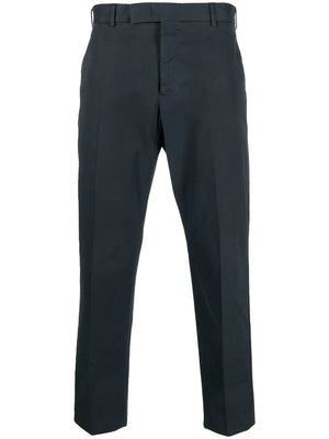 feather-detail chino trousers