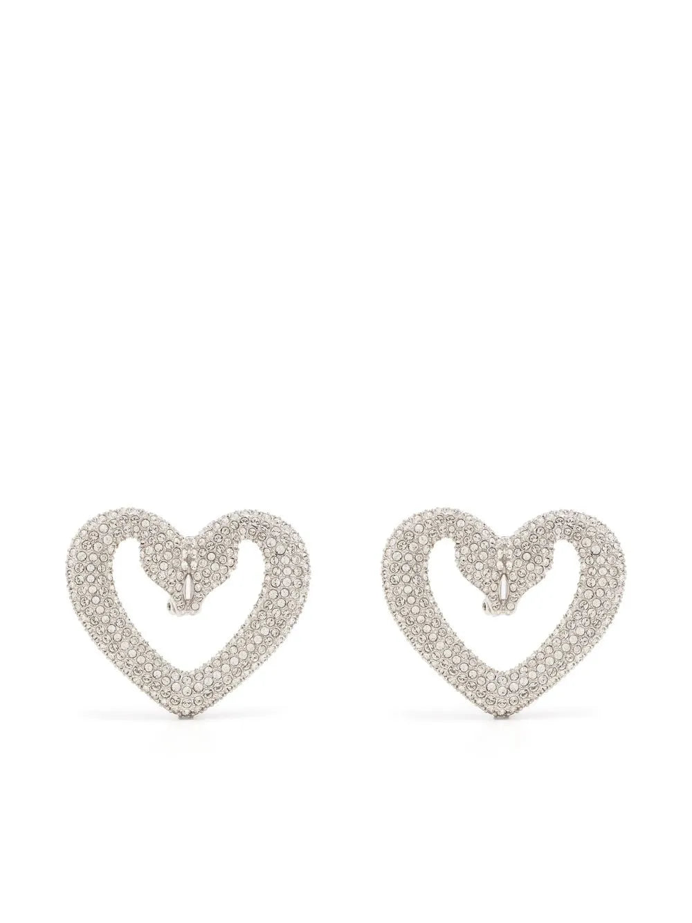 Una crystal-embellished clip earrings