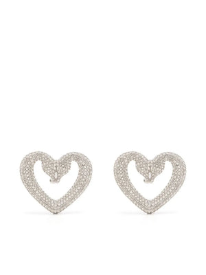 Una crystal-embellished clip earrings