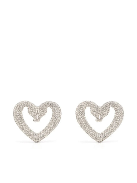 Una crystal-embellished clip earrings