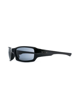 square-frame curved sunglasses