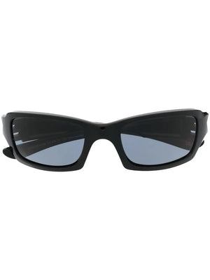 square-frame curved sunglasses