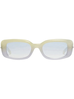 gradient-effect rectangular frame sunglasses