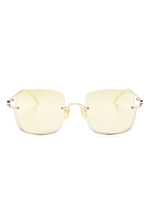 square mirrored-lense sunglasses