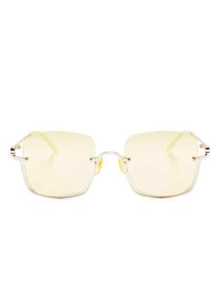 square mirrored-lense sunglasses