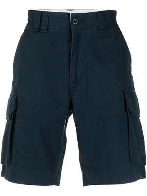 logo-patch cotton cargo shorts