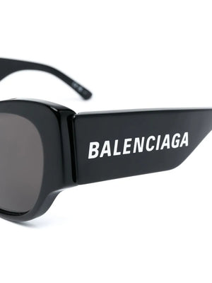 enamelled-logo cat-eye frame sunglasses