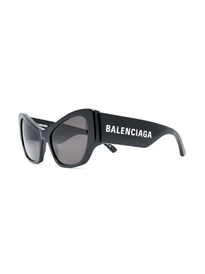 enamelled-logo cat-eye frame sunglasses
