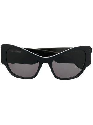 enamelled-logo cat-eye frame sunglasses