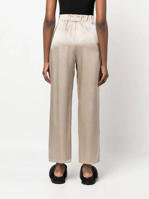cropped silk palazzo pants