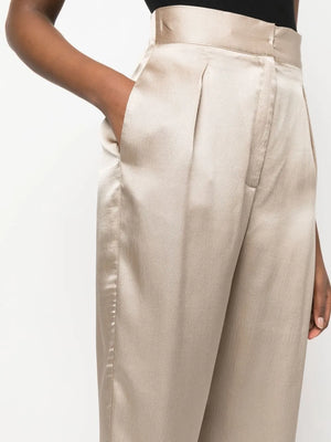 cropped silk palazzo pants