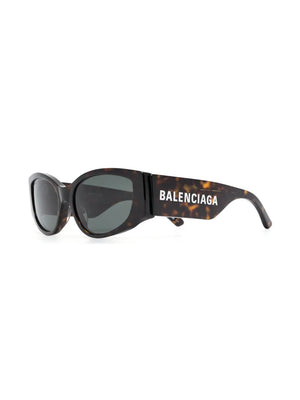 logo-print biker sunglasses