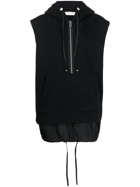 half-zip fastening sleeveless Hoodie