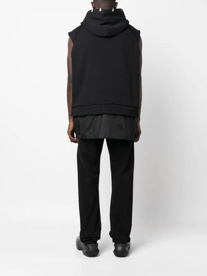 half-zip fastening sleeveless Hoodie