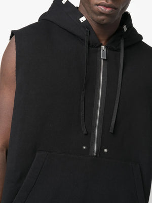 half-zip fastening sleeveless Hoodie