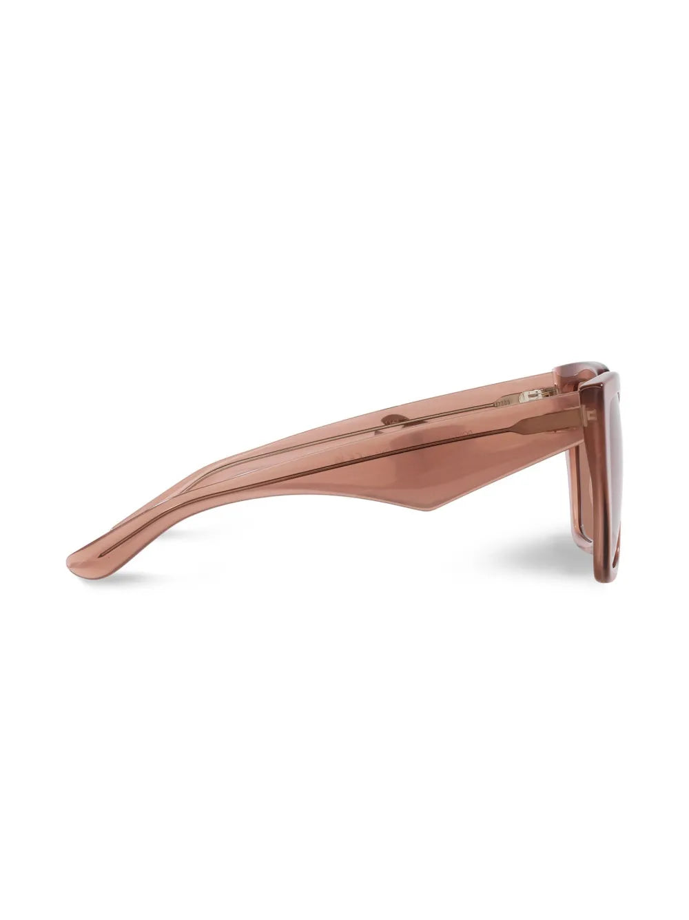 transparent-frame logo-plaque sunglasses