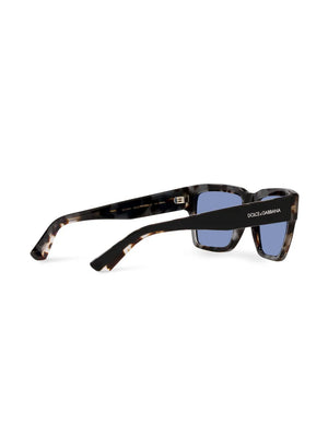 tortoiseshell-detail mirrored-lense sunglasses