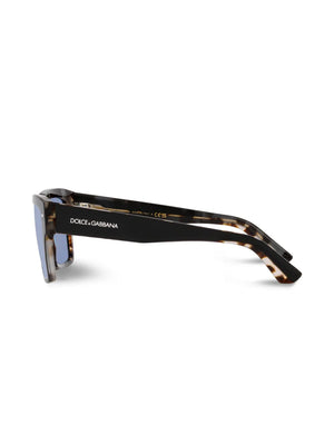 tortoiseshell-detail mirrored-lense sunglasses
