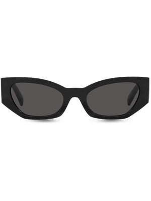 cat-eye frame logo-print sunglasses