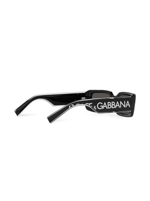 rectangular-frame logo-print sunglasses