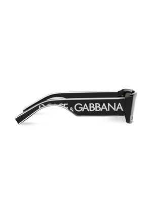 rectangular-frame logo-print sunglasses