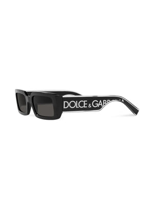 rectangular-frame logo-print sunglasses