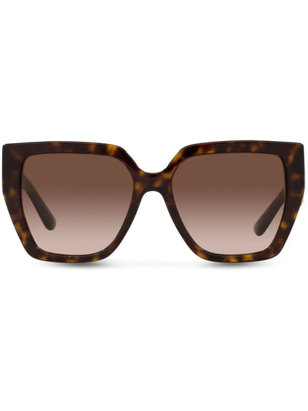 tortoiseshell logo-plaque arm sunglasses