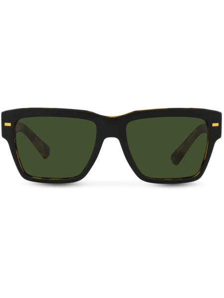 tortoiseshell-detail logo-arm sunglasses