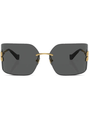 logo-plaque frameless sunglasses