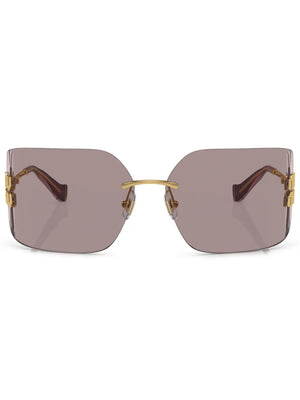 logo oversize-frameless sunglasses