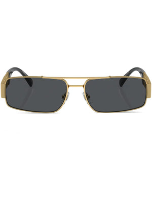 Greca-detail rectangle-frame sunglasses