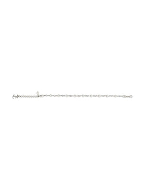 logo-charm pearl-detail anklet