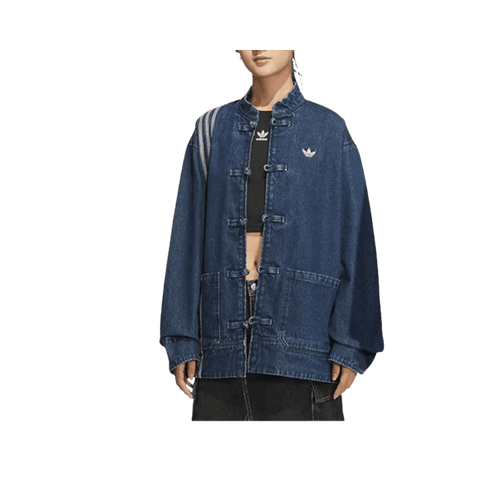 adidas CTT Oversized Chinese Track Top 3.0 Jacket Medium Blue Denim