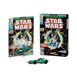 Hot Wheels Star Wars Green Darth Vader Character Car Comic Cover SDCC Exclusive Green