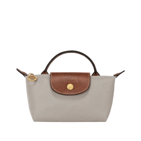Longchamp Le Pliage Original Pouch with handle Pebble - Recycled canvas