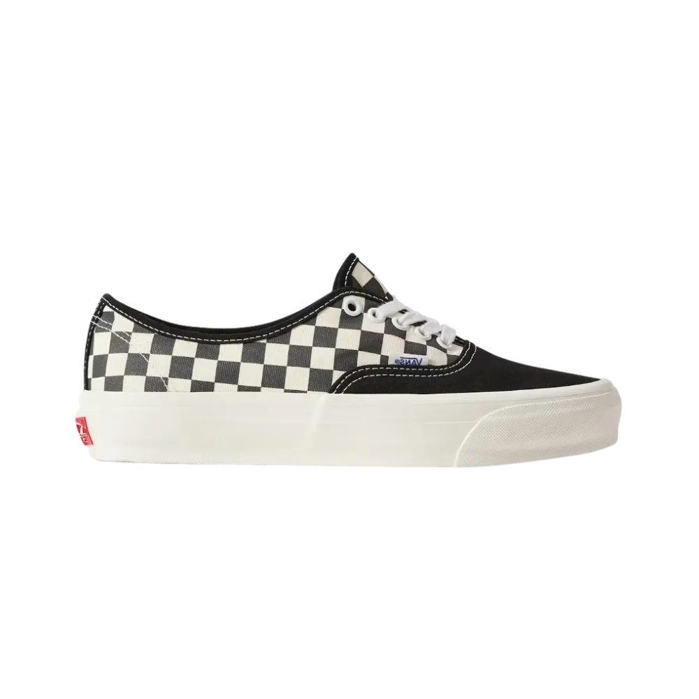 Vans Premium Authentic Checkerboard Shoe Asphalt Grey