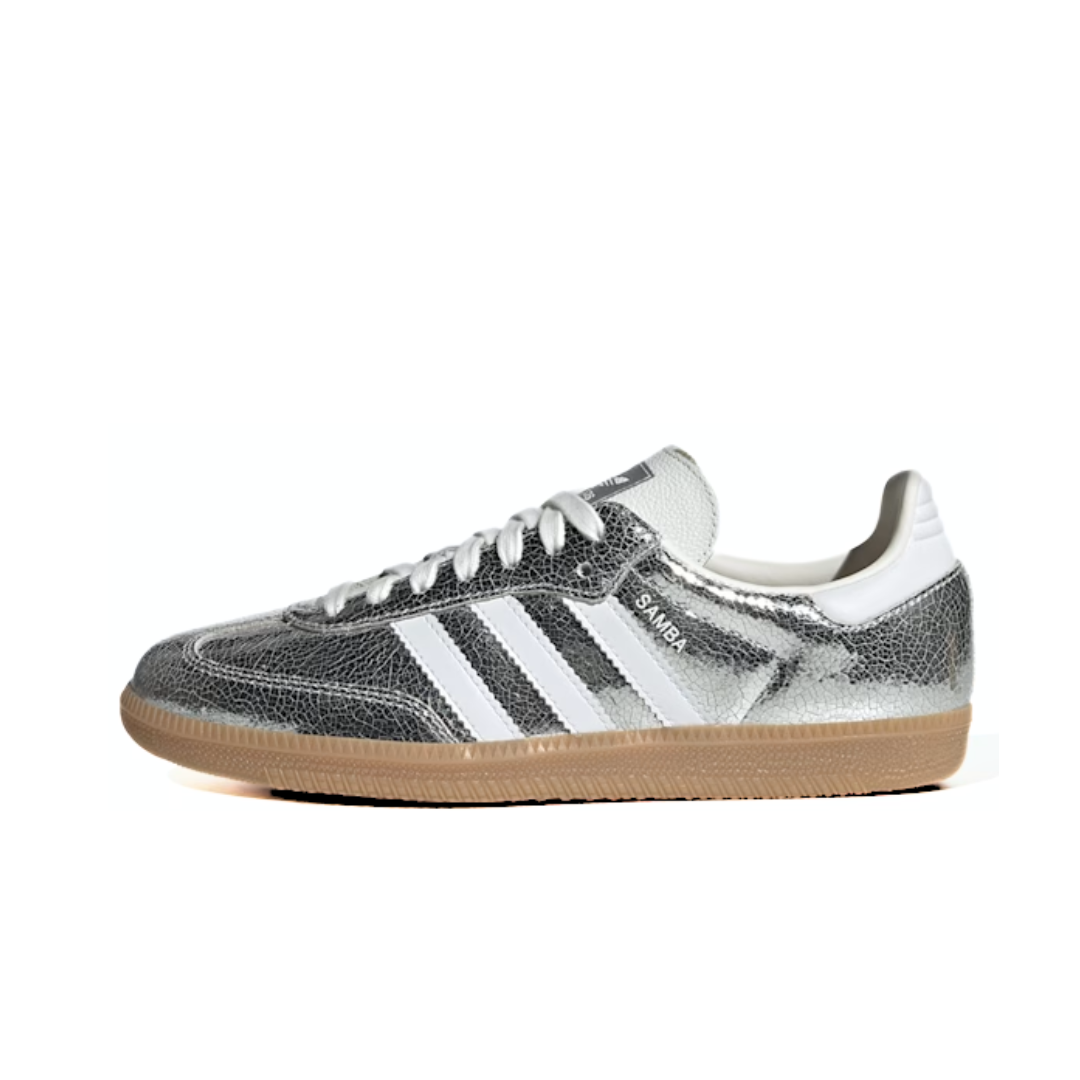 adidas Samba OG Silver Metallic Cracked Leather (W)