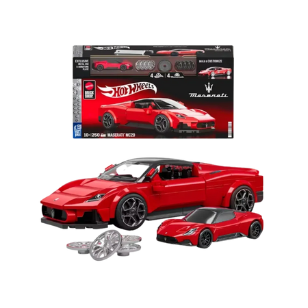 Mattel Brick Shop Hot Wheels Maserati MC20 Building Set
