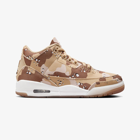 JORDAN AIR JORDAN 3 RETRO TEX DESERT CAMO { DK DRIFTWOOD/SAIL-HEMP-VELVET BROWN