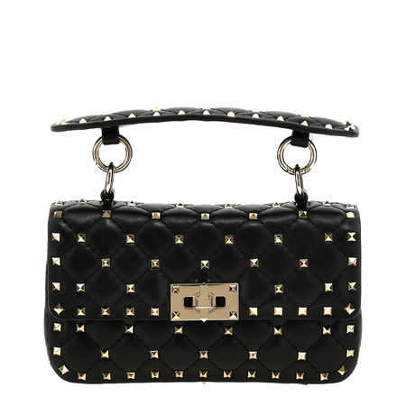 Rockstud Spike Nappa Leather Handbag