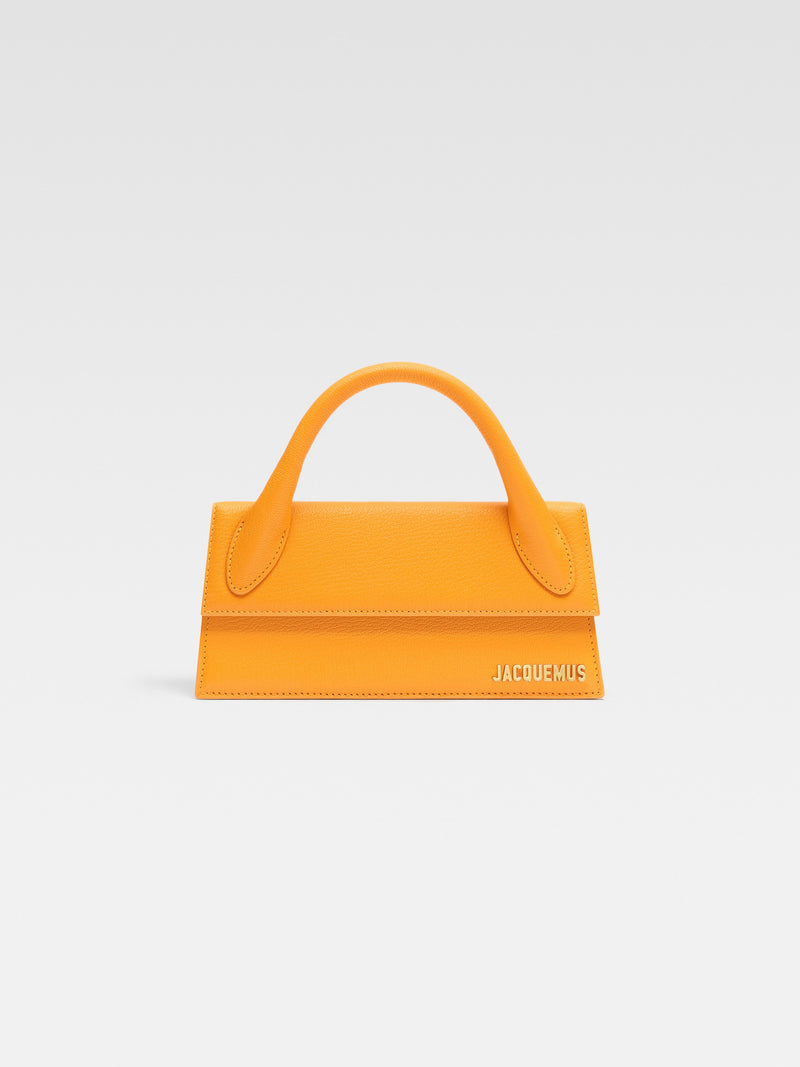 Jacquemus The Long Chiquito Soft Grained Leather Structured Bag Dark Orange