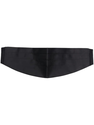 pleated silk cummerbund belt