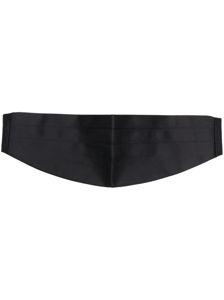 pleated silk cummerbund belt