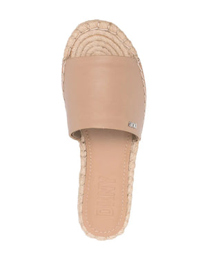 logo-lettering slip-on espadrilles