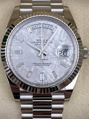 Rolex | Day-Date | 228239-0055 | White gold | 40 mm | White gold | Grey | Automatic