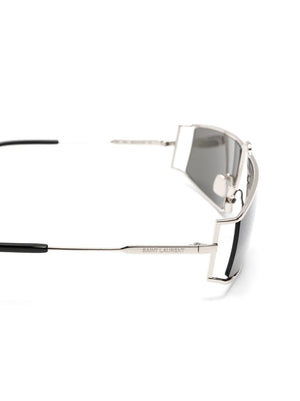 metallic square-framed sunglasses