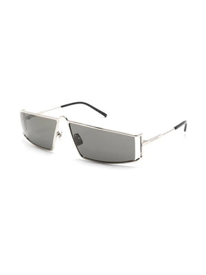 metallic square-framed sunglasses