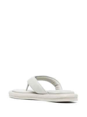 padded leather flip-flops