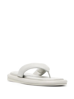 padded leather flip-flops