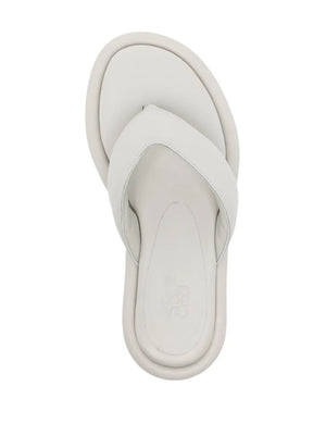 padded leather flip-flops